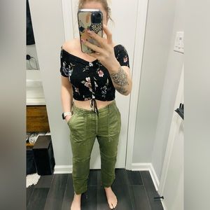 Gap Patchwork Green Cargo Pants